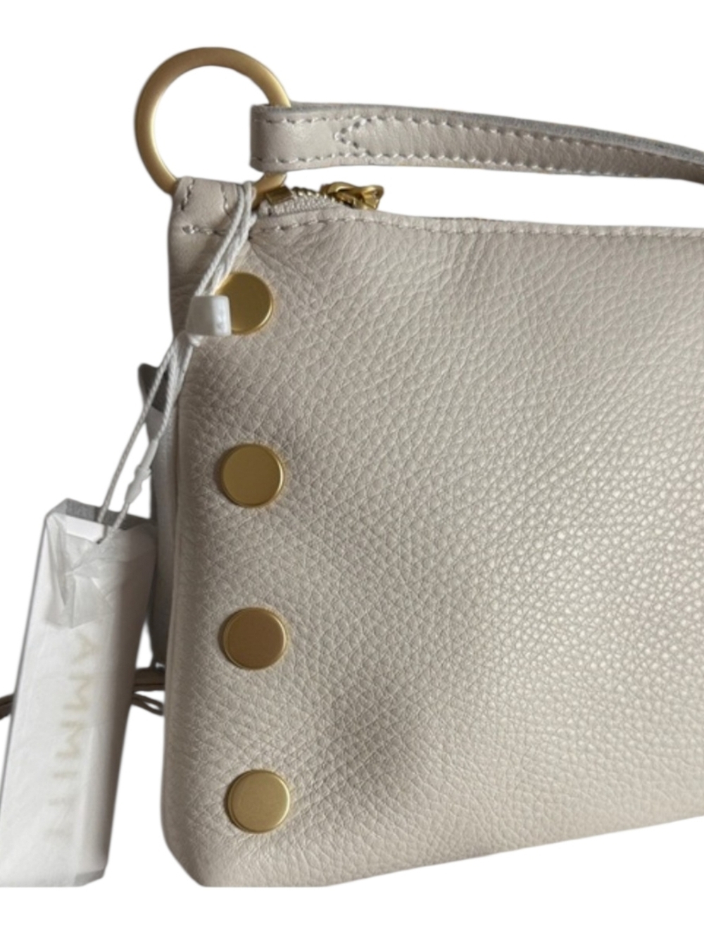 NWT Hammitt Kyle Sml Shoulder Crossbody Calla Lily White Leather Brushed Gold - Picture 9 of 11